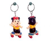 卡通帶燈鑰匙扣