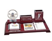 高檔紅木（亞光）臺(tái)歷