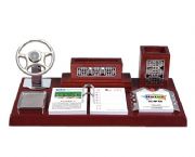 高檔紅木（亞光）臺(tái)歷