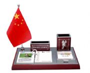 高檔紅木（亞光）臺歷