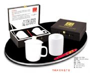 玉白陶瓷三件套