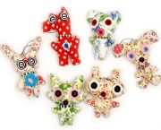 花布娃娃手機掛件