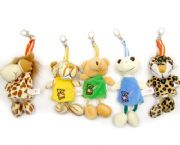 毛絨卡通鑰匙包