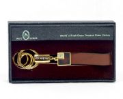 鍍金真皮鑰匙扣