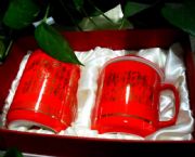 中國紅瓷-（毛主席詩詞二件套）