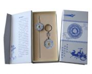 青花瓷兩件套（書(shū)簽和鑰匙扣）