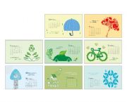 2013十三張仿真皮鏡光臺(tái)歷